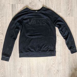👕VANS Black Pullover Crew-Neck Sweater